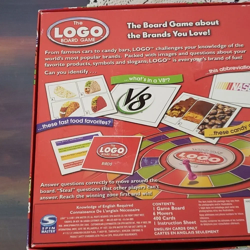 The LOGO Board Game - The Board Game About the Brands You Love! New - Open Box